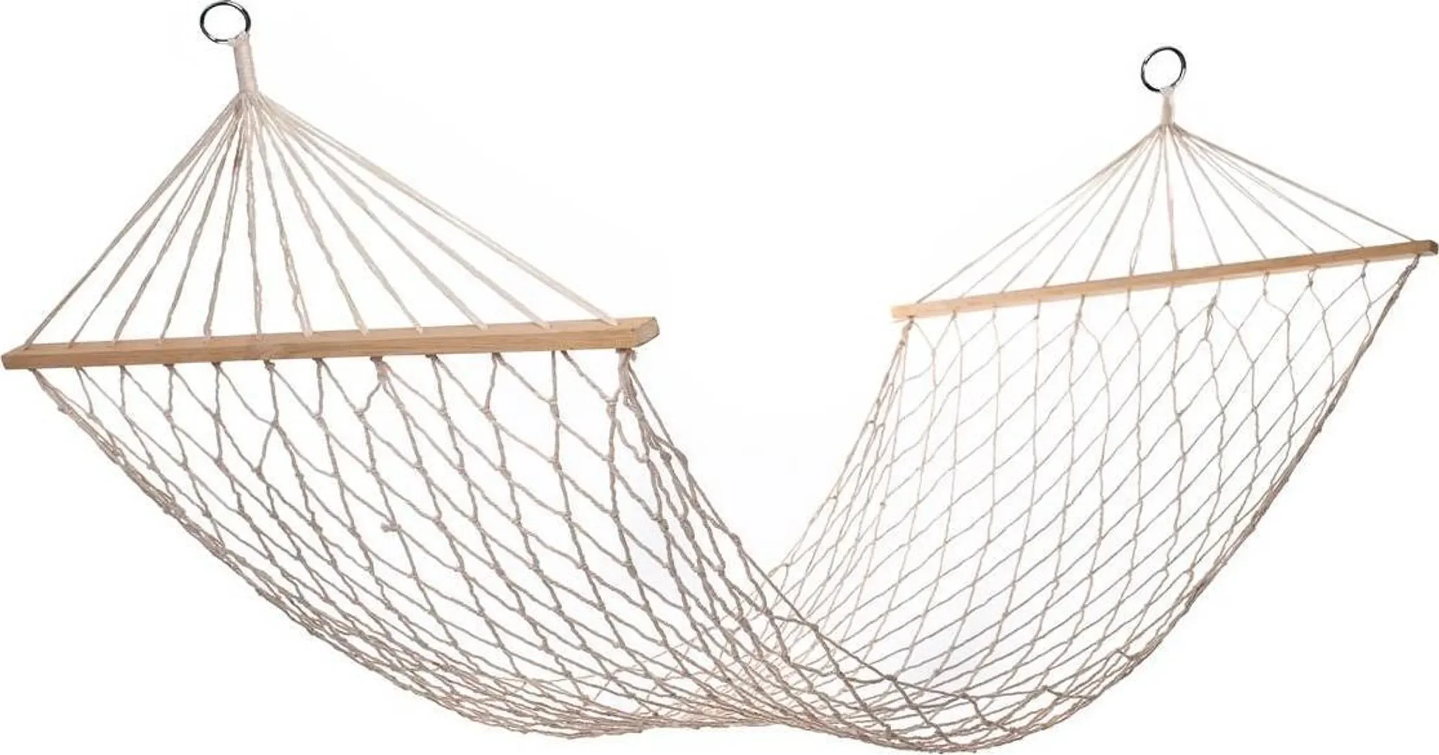 GLÜCKLICHES GRÜN Hängematte Netzliege – 200 × 80 cm, Weiß