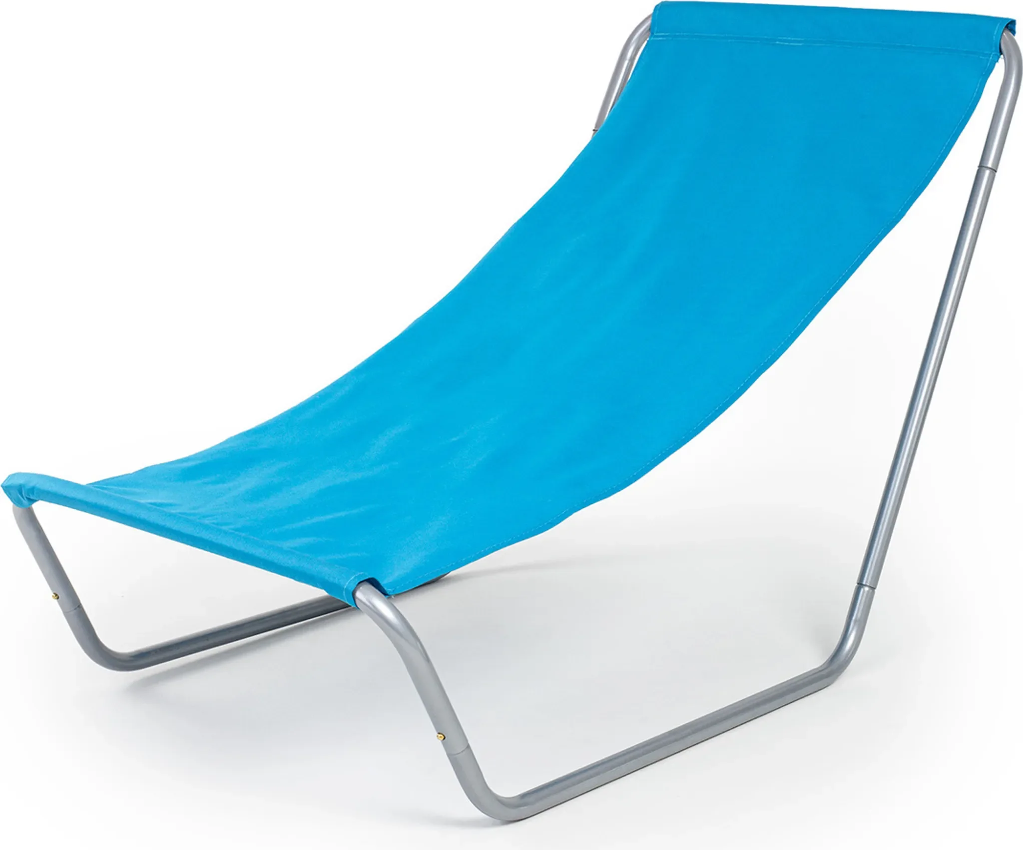 Klappbarer Liegestuhl für Strand & Garten – Lichtblau