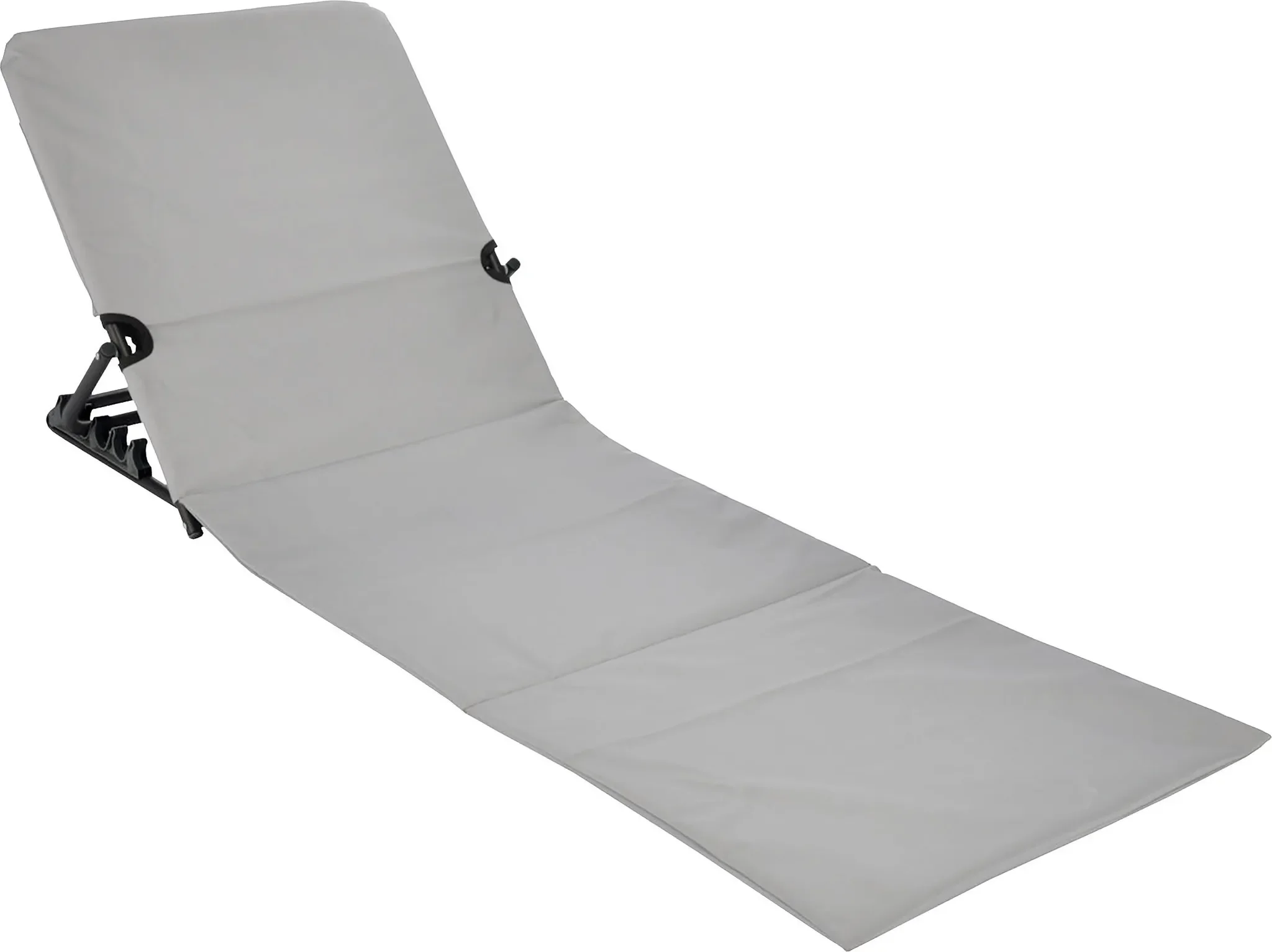 Klappbare Strandmatte mit verstellbarer Rückenlehne – Grau
