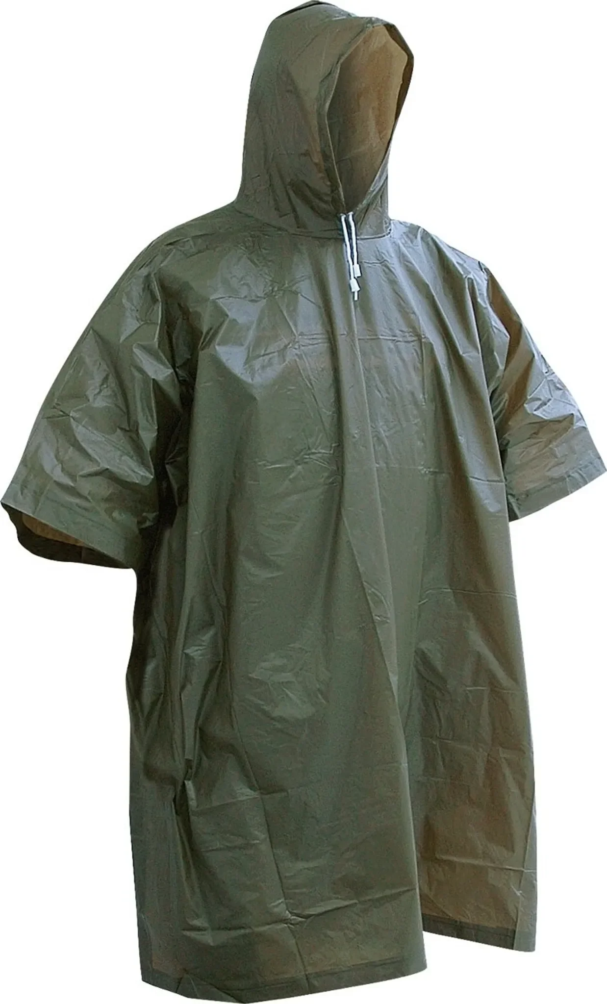 Regenponcho Oliv – Robuster Regenschutz mit Kapuze